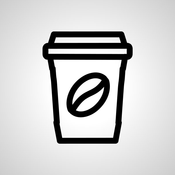 咖啡杯线图标一次性杯子图标拿图片下载