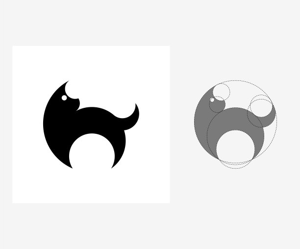 金色比例的矢量猫。可编辑的图片图片下载