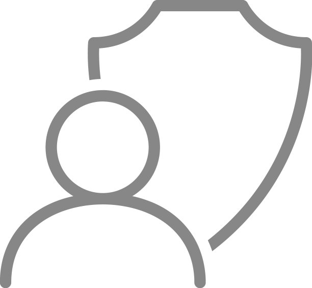 防护盾牌和用户线性图标图片下载