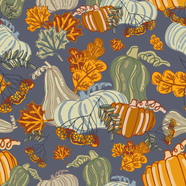 无缝花纹的装饰秋天图片下载