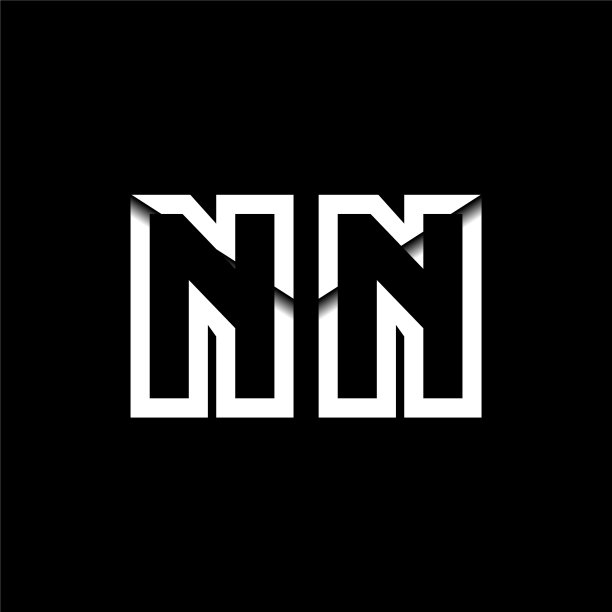 Nn字母组合信封形状风格图片下载