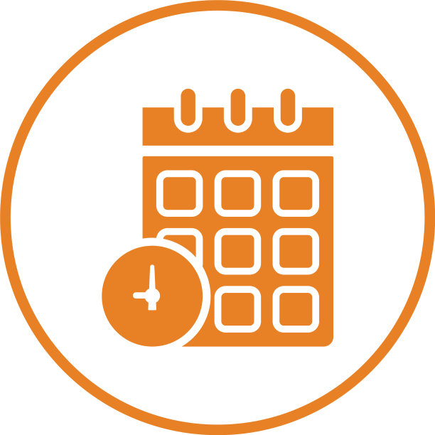管理时间日历图标橙色颜色eps图片下载