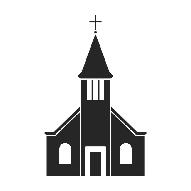 教堂偶像黑色偶像孤立图片下载