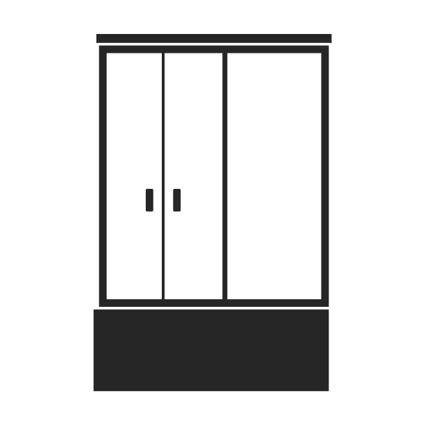 淋浴房图标黑色图标图片下载