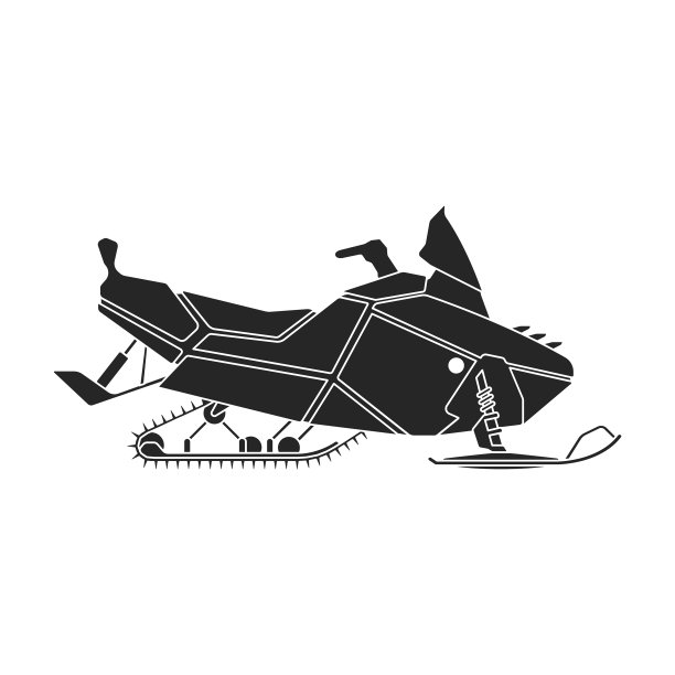 雪地车图标黑色图标孤立图片下载