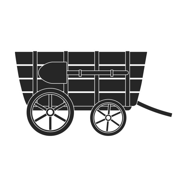 狂野的西部马车黑色，标志性的黑色图片下载