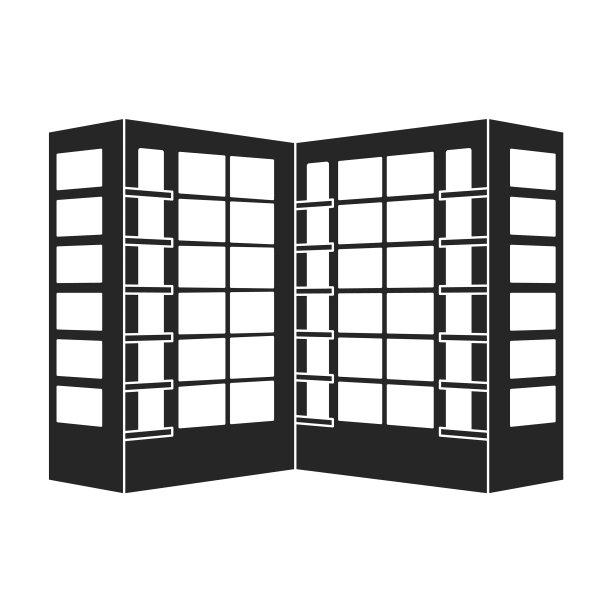 高楼大厦的黑色标志图片下载