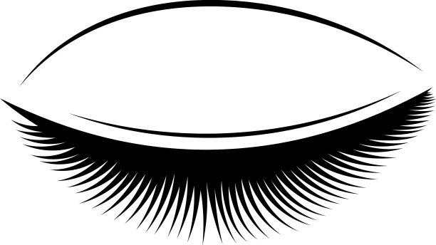 睫毛图标设计模板隔离图片下载