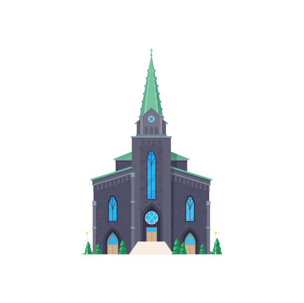 大教堂建筑中世纪哥特式教堂图片下载