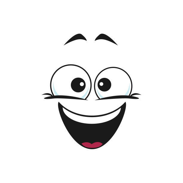 满意的表情符号在好心情孤立微笑机器人图片下载