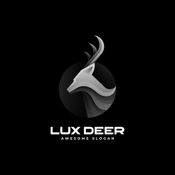 标志鹿梯度色彩丰富的风格图片下载