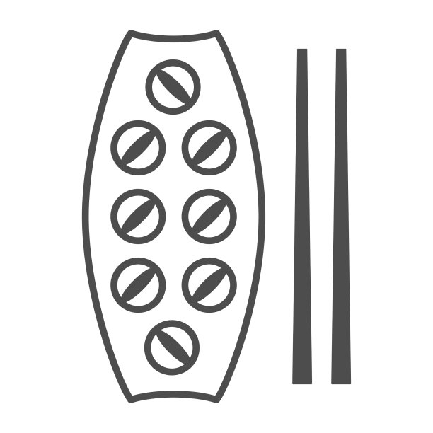 章鱼烧细线标志着亚洲美食的概念图片下载