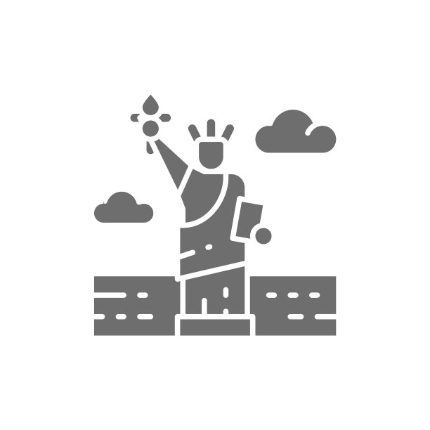 自由女神像是美国的灰色地标图片下载