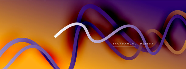 抽象梯度背景与波浪线图片下载