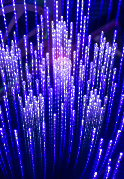 霓虹烟花灯，明亮的led光束灯背景图片下载