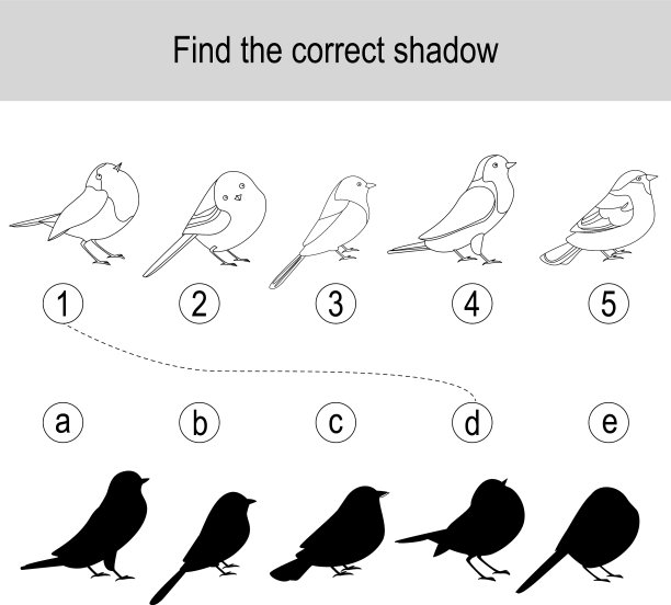 找到正确的不同阴影拼图图片下载