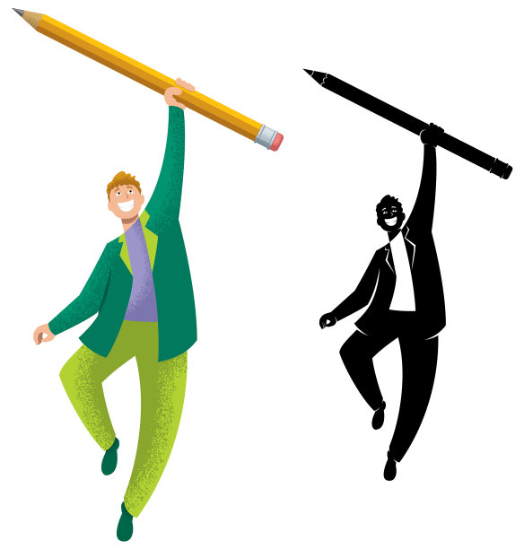 男人拿着铅笔图片下载