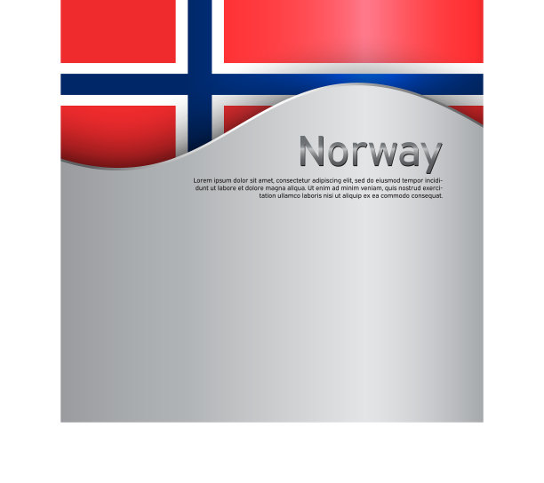 挪威国旗上有金属波纹的背景图片下载