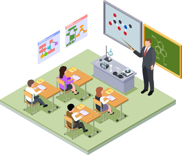 学校课程等距概念教师儿童图片下载