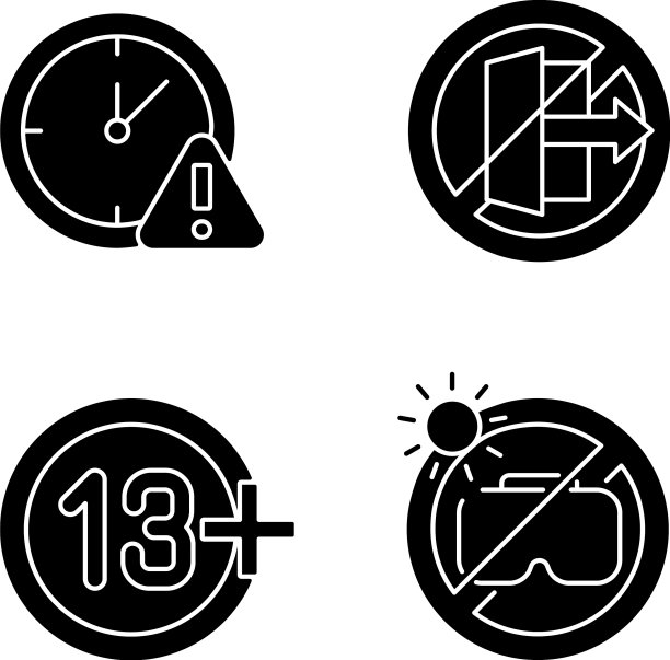 Vr头盔使用禁用黑色字形手册图片下载