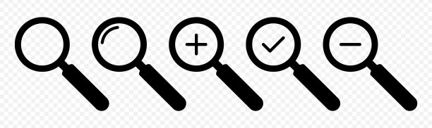 放大镜图标设置搜索符号图片下载