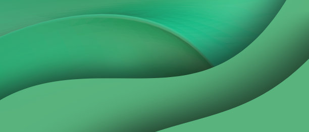 抽象的背景。波浪未来和曲线重叠层与图形设计在绿色背景。复制空间，最小，数字横幅-3d渲染图片下载