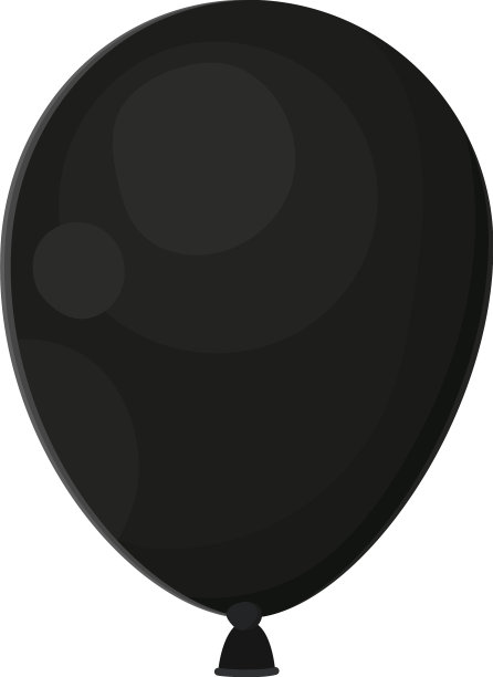 黑色气球设计图片下载
