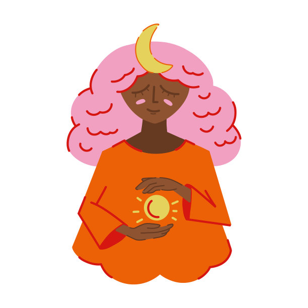 女人与魔法球女巫图片下载