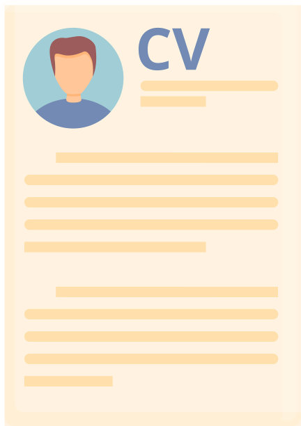 简历纸图标卡通求职者图片下载