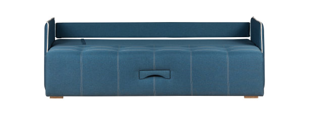 蓝色沙发被隔离在白色背景上图片下载