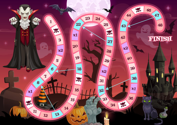 万圣节桌面游戏开始完成路径图片下载