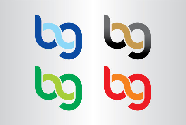 Bg标志设计与创意现代时尚的排版图片下载