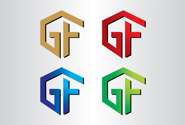 Gf标志设计与创意现代时尚的排版图片下载