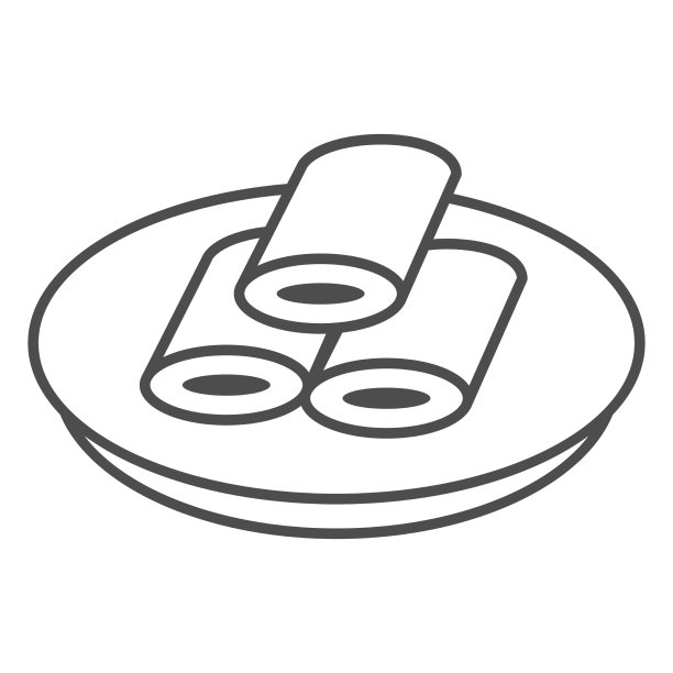 薄煎饼馅细线标志着亚洲食物图片下载