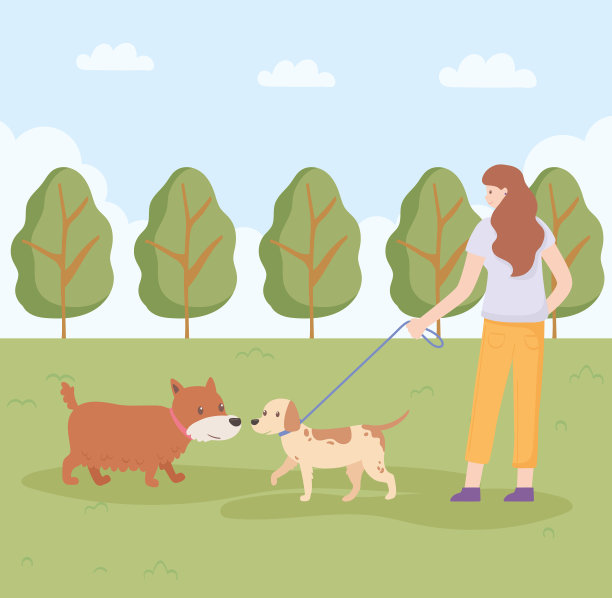 女孩和她的狗图片下载