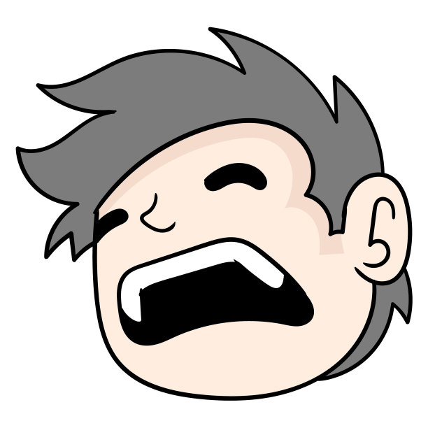 男孩头鼾声大作图标画图片下载