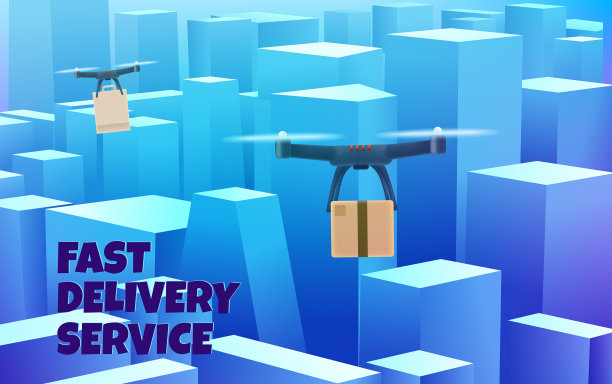 快捷的交货服务理念，飞的现代图片下载
