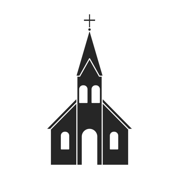 教堂偶像黑色偶像孤立图片下载