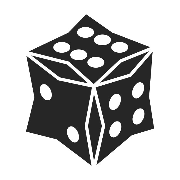 游戏骰子图标黑色图标孤立图片下载