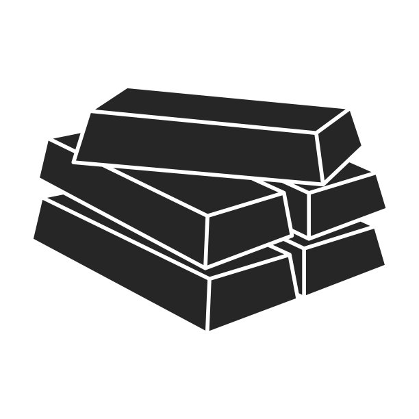 金条图标黑色图标隔离上图片下载