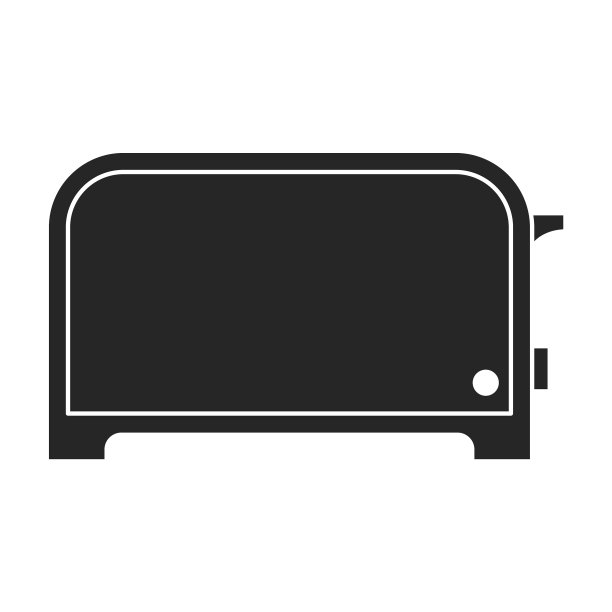 烤面包机图标黑色图标孤立图片下载