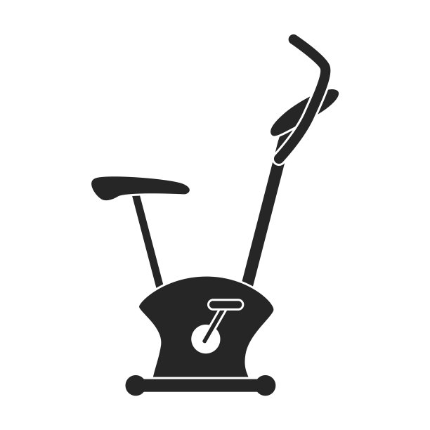 运动自行车黑色图标孤立的黑色图片下载