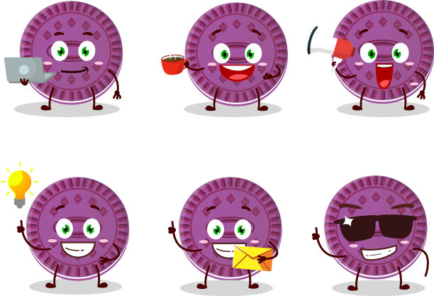 葡萄饼干卡通人物有各种各样图片下载