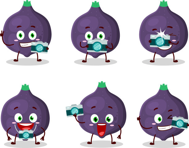 摄影师专业表情符号与FIG卡通图片下载