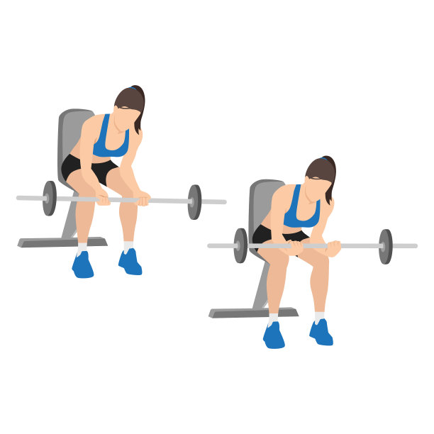 女人做坐手心向上手腕弯曲练习图片下载