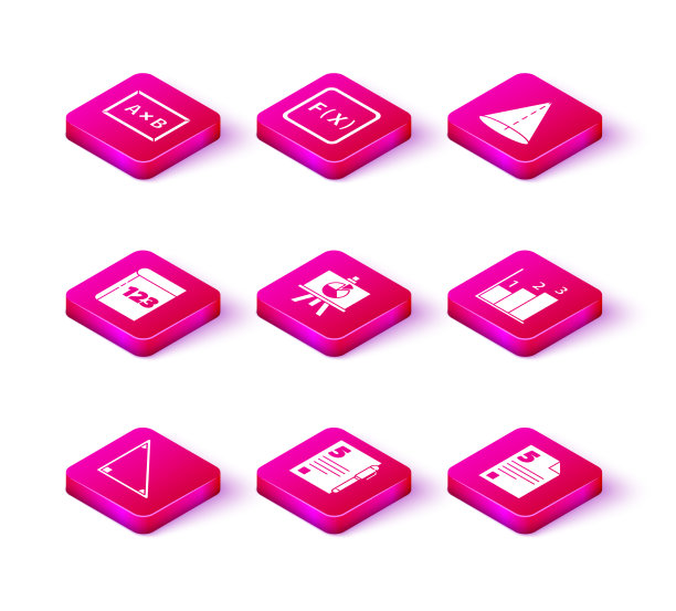 设置三角形数学测验或试卷和笔图片下载