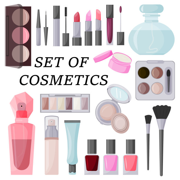 一套大的装饰性化妆品图片下载