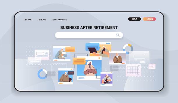 资深商务人士在视频中讨论图片下载