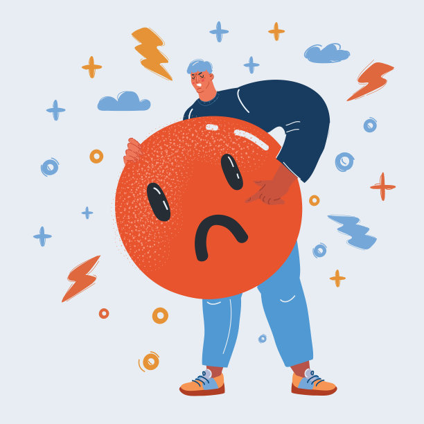 愤怒的男人手持厌恶的图标图片下载