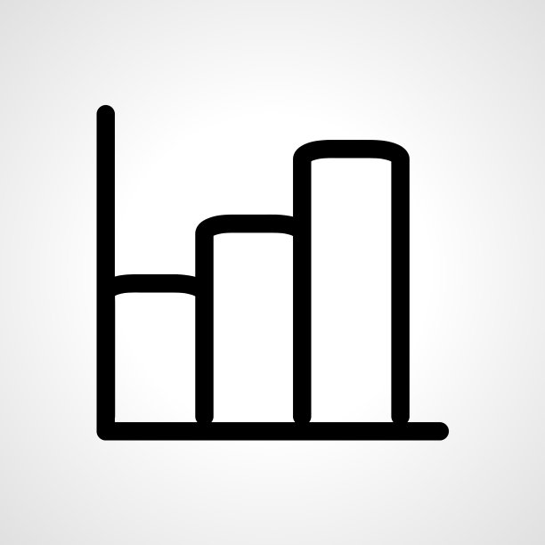 柱状图线图标图孤立的简单图标图片下载